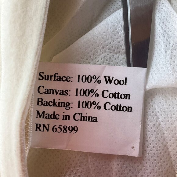 New Peking Handcraft Hooked Wool Ball Topiary Throw Pillow Tree Planter Country - Picture 4 of 8